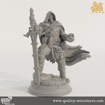 Ator - Revenant of Vindication - 32mm 75mm Tabletop RPG Mini - Qumi - DM Stash Quality Miniatures - Qumi