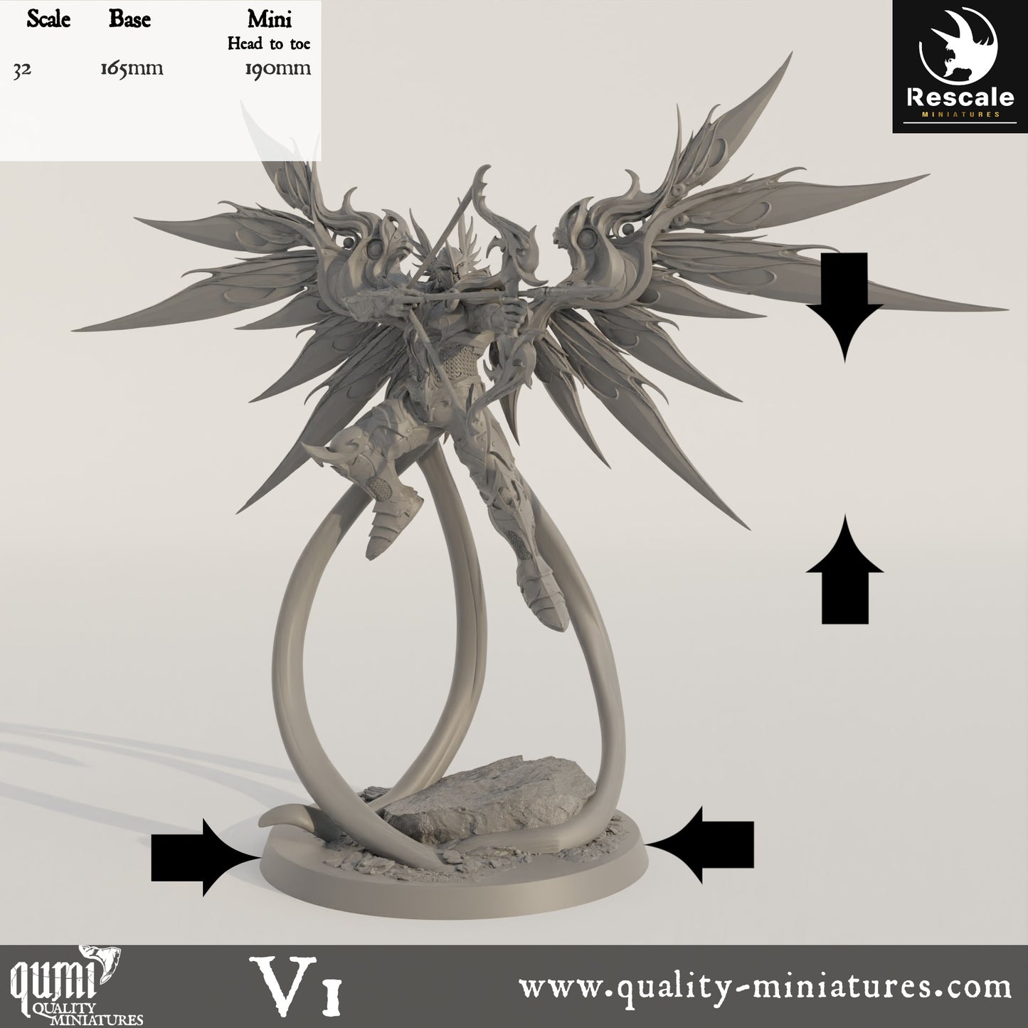 Aurelian Skyblade - 32mm Tabletop RPG Mini - Qumi - Rescale Miniatures