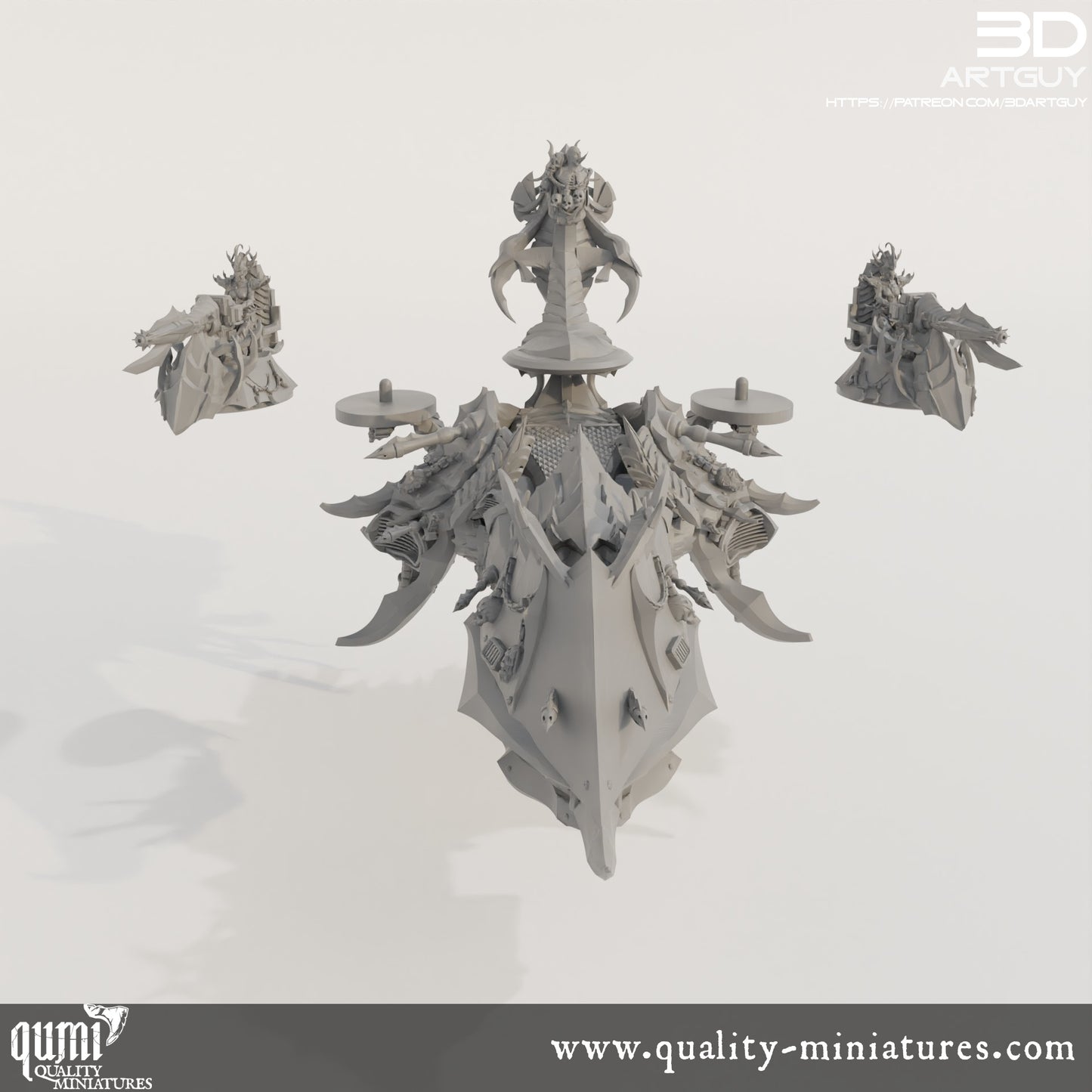 Barge - 32mm Tabletop RPG Mini - Qumi - 3D ArtGuy Quality Miniatures - Qumi