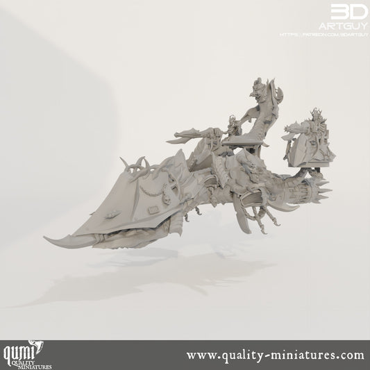 Barge - 32mm Tabletop RPG Mini - Qumi - 3D ArtGuy Quality Miniatures - Qumi