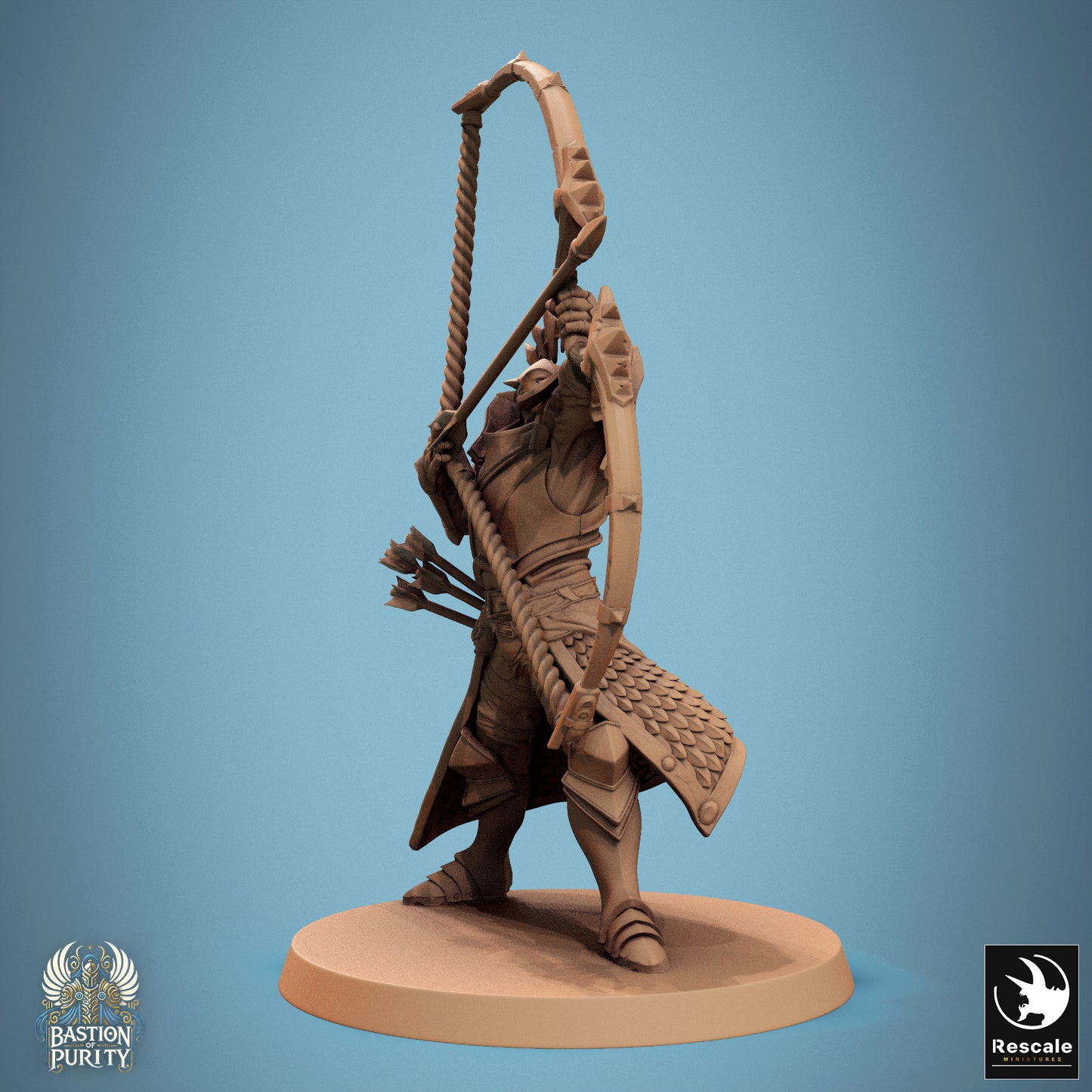 Aeterna Infantry Archer - 32mm Tabletop RPG Mini - Qumi - Rescale Miniatures