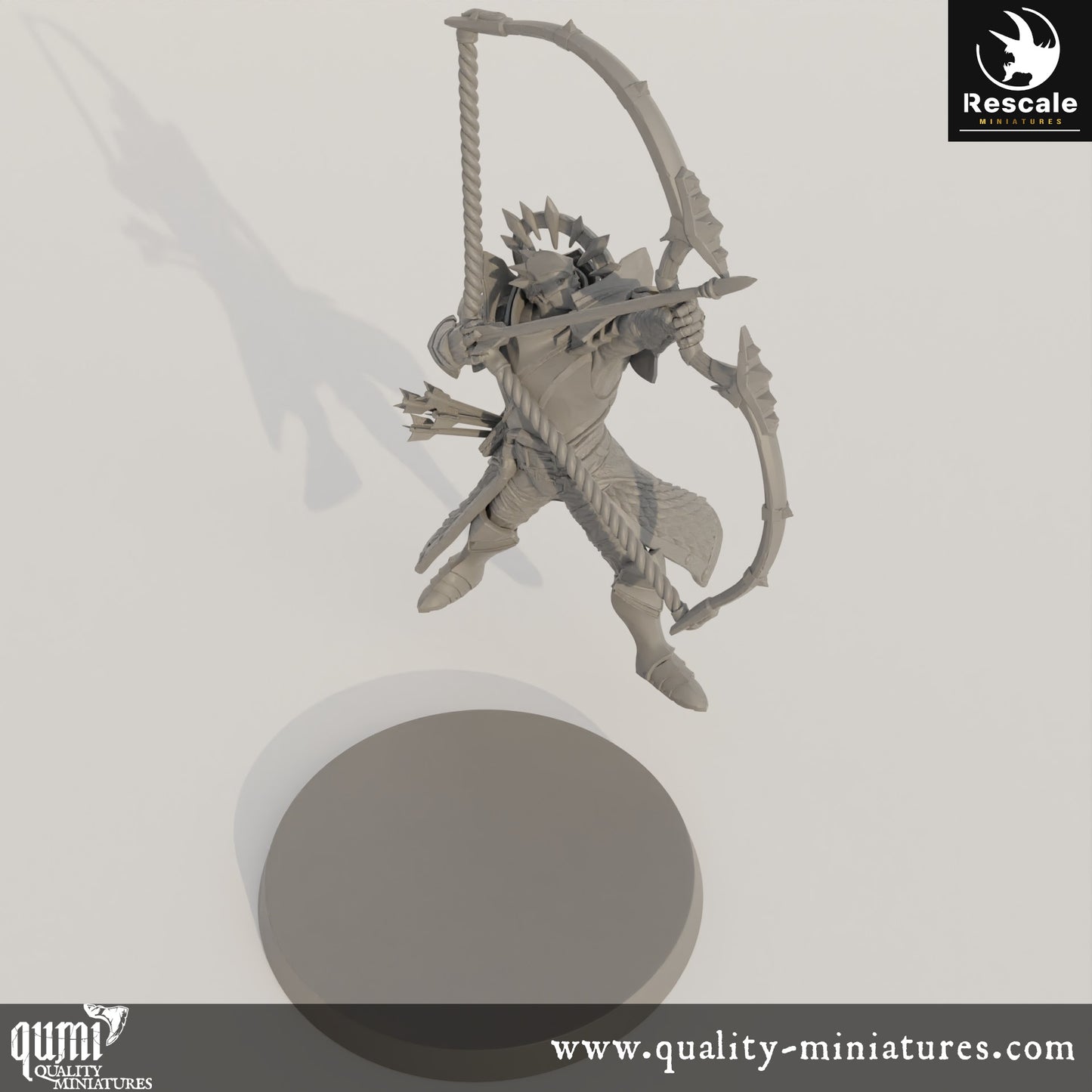 Aeterna Infantry Archer - 32mm Tabletop RPG Mini - Qumi - Rescale Miniatures