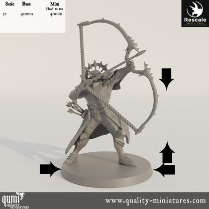 Aeterna Infantry Archer - 32mm Tabletop RPG Mini - Qumi - Rescale Miniatures