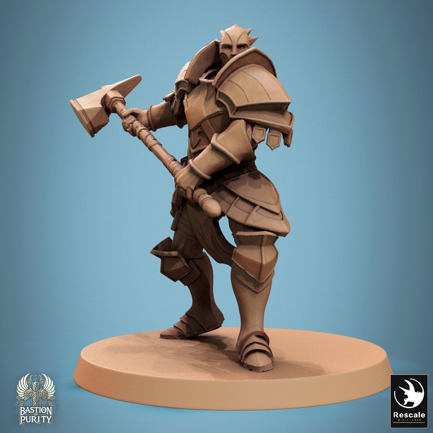 Aeterna Infantry Warrior - 32mm Tabletop RPG Mini - Qumi - Rescale Miniatures