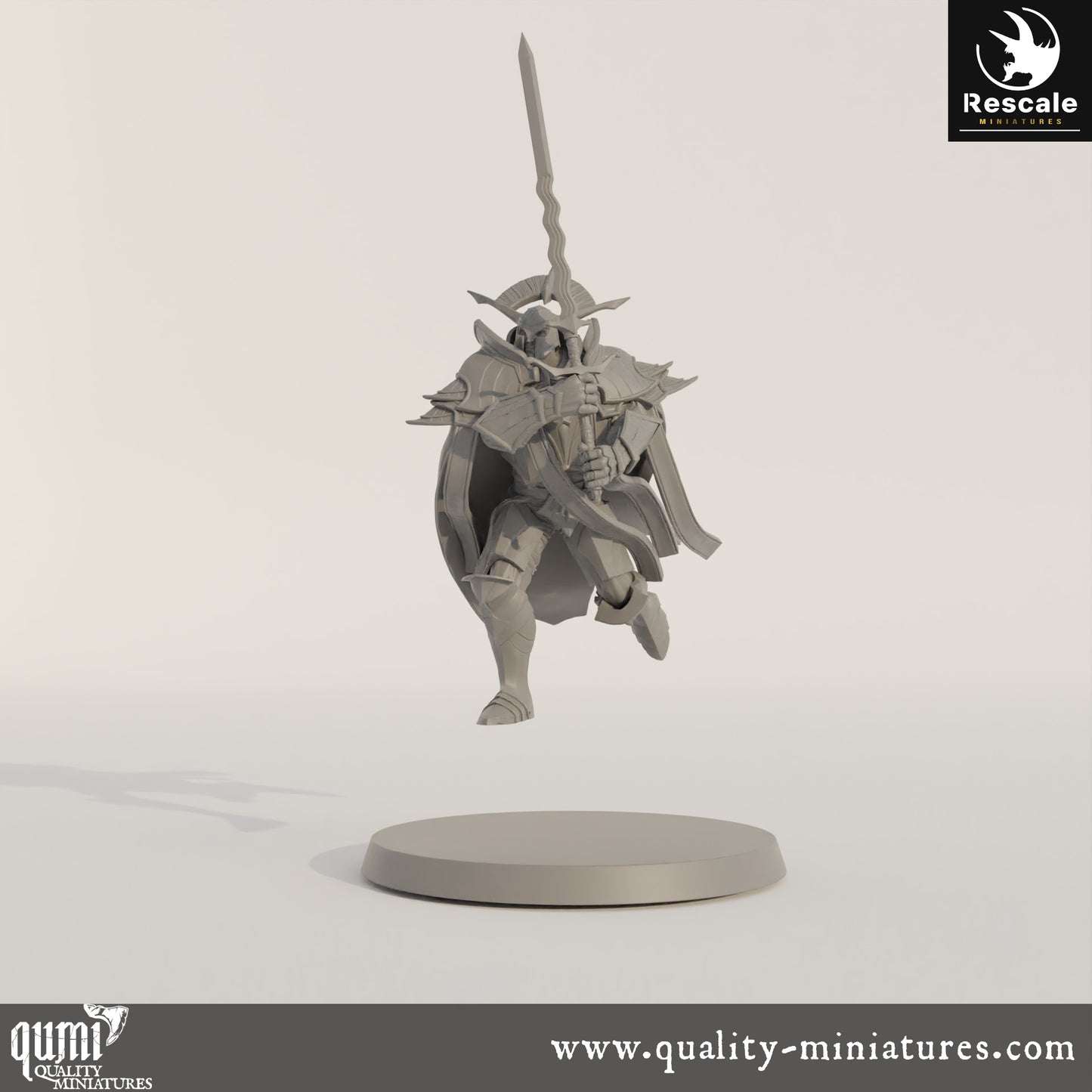 Aeterna Infantry General - 32mm Tabletop RPG Mini - Qumi - Rescale Miniatures