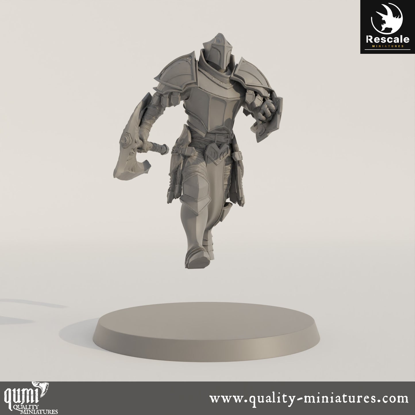 Aeterna Infantry Soldier - 32mm Tabletop RPG Mini - Qumi - Rescale Miniatures