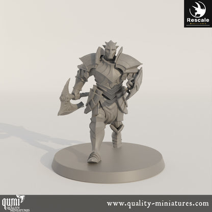 Aeterna Infantry Warrior - 32mm Tabletop RPG Mini - Qumi - Rescale Miniatures