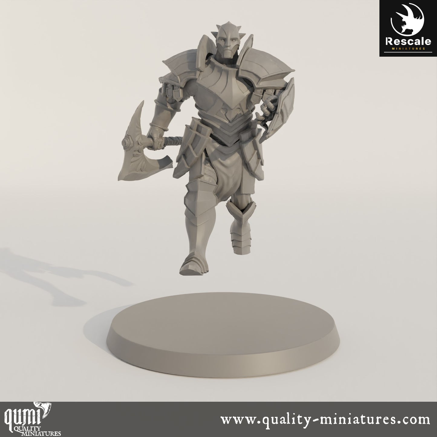 Aeterna Infantry Warrior - 32mm Tabletop RPG Mini - Qumi - Rescale Miniatures