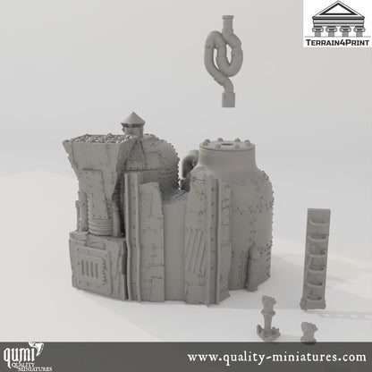 Beer Brewery - Rivet City - Resin Print - Tabletop RPG Terrain - Terrain4Print - Qumi Quality Miniatures - Qumi