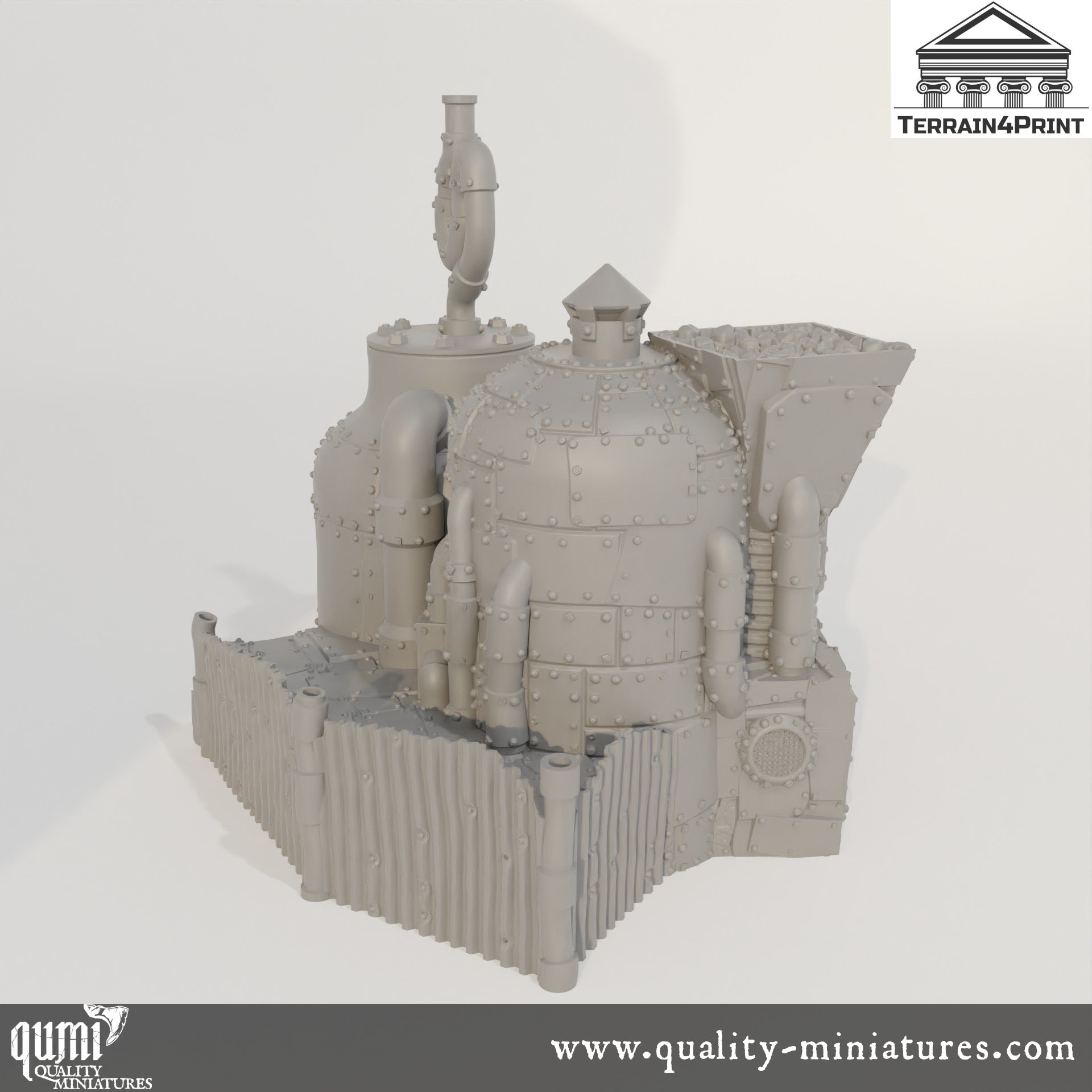 Beer Brewery - Rivet City - Resin Print - Tabletop RPG Terrain - Terrain4Print - Qumi Quality Miniatures - Qumi