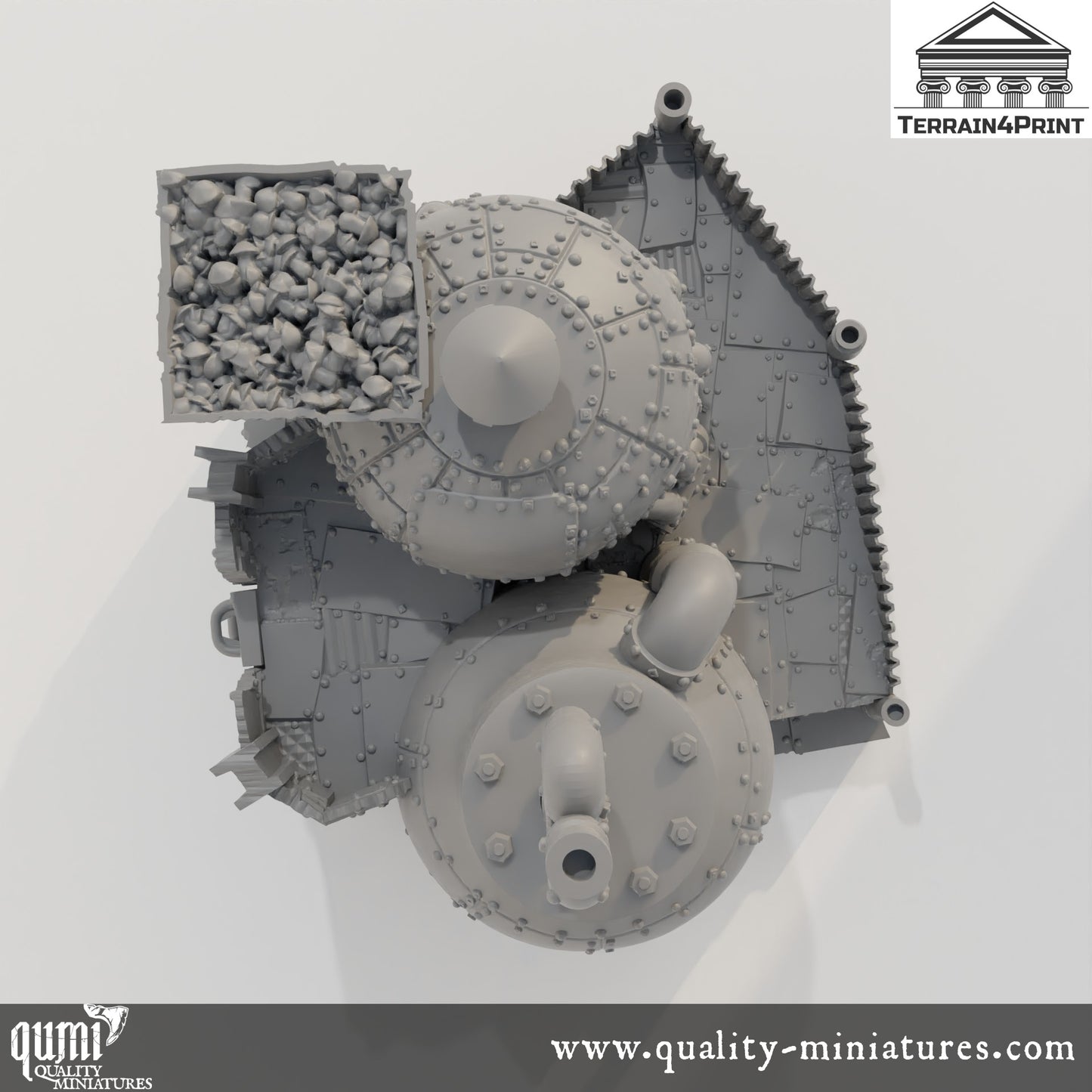 Beer Brewery - Rivet City - Resin Print - Tabletop RPG Terrain - Terrain4Print - Qumi Quality Miniatures - Qumi