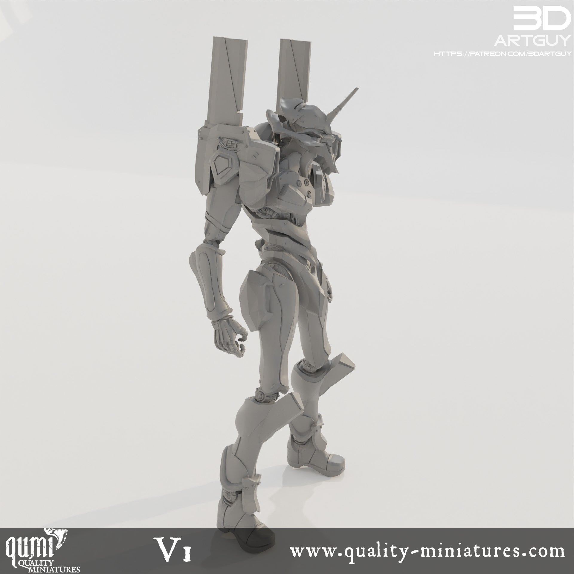 Berserker - 32mm Tabletop RPG Mini - Qumi - 3D ArtGuy Quality Miniatures - Qumi