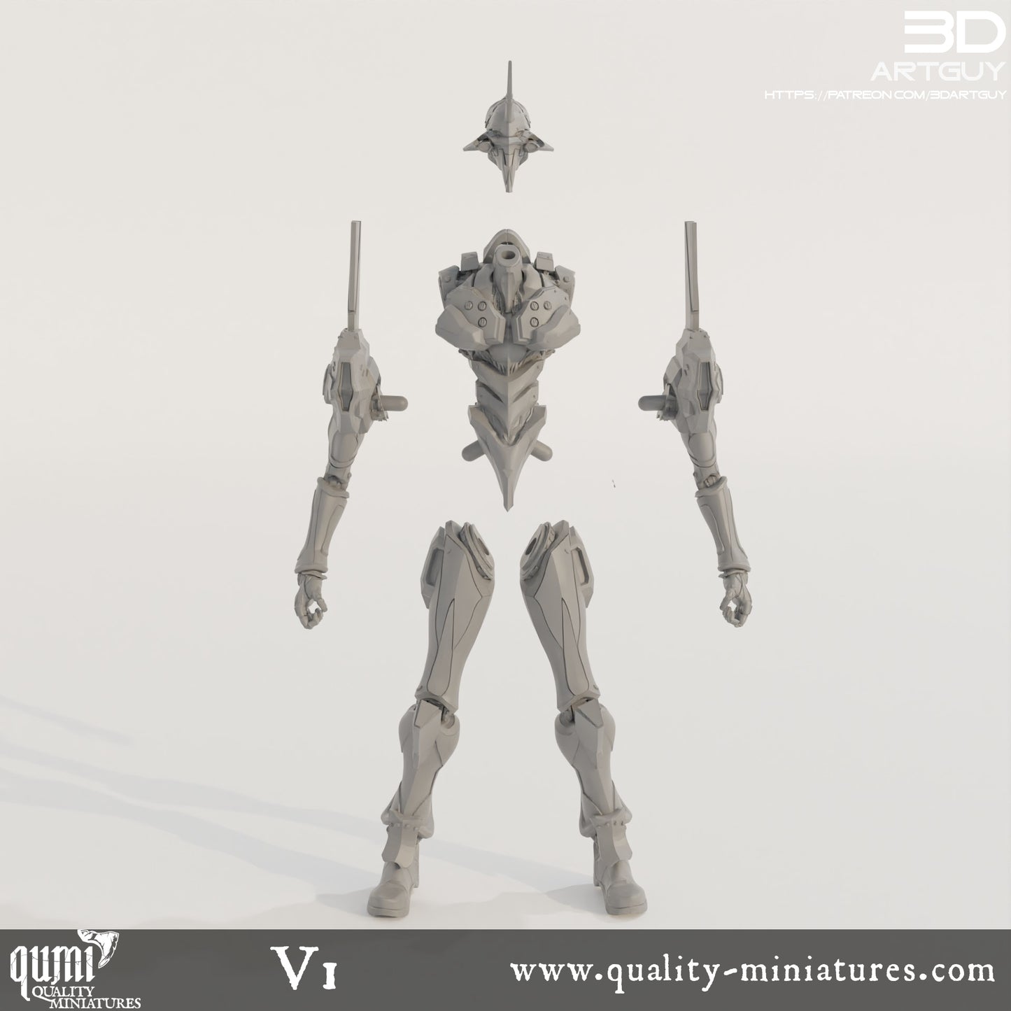 Berserker - 32mm Tabletop RPG Mini - Qumi - 3D ArtGuy Quality Miniatures - Qumi