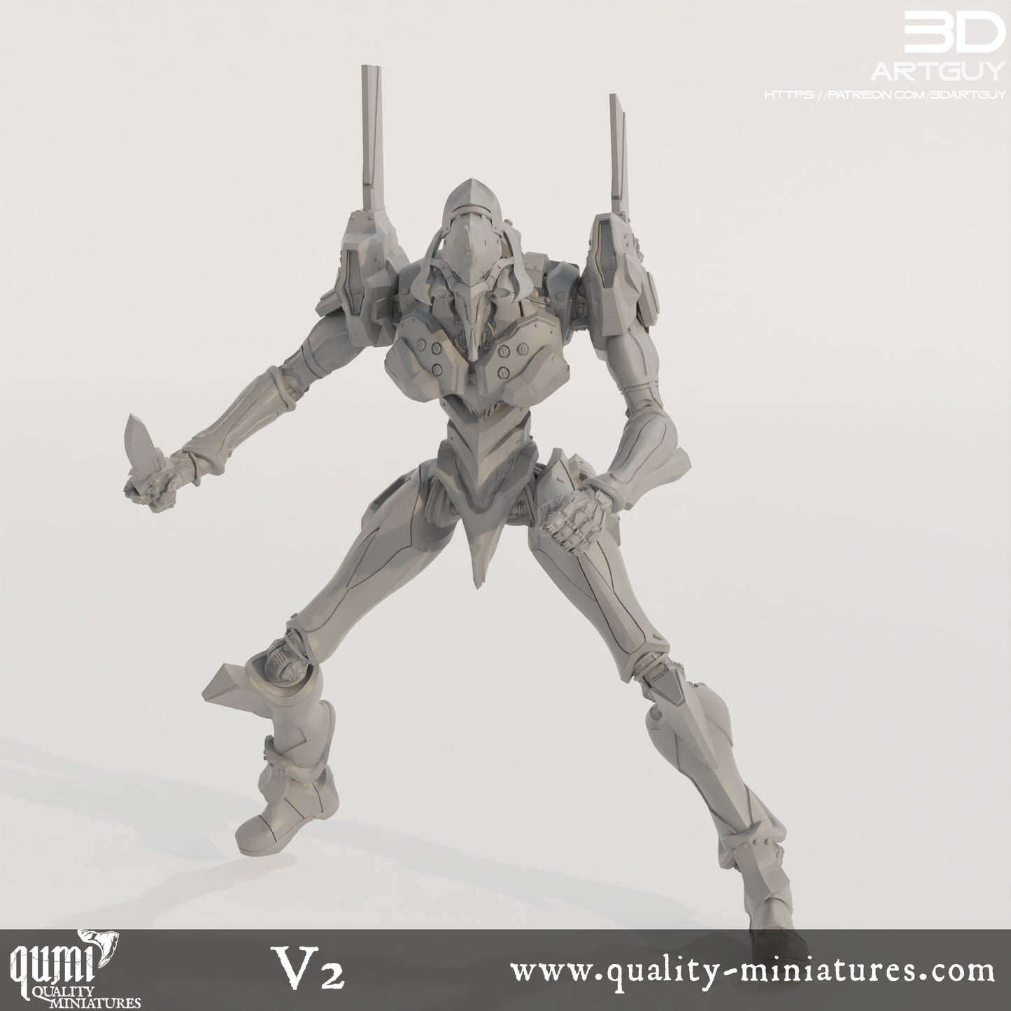 Berserker - 32mm Tabletop RPG Mini - Qumi - 3D ArtGuy Quality Miniatures - Qumi