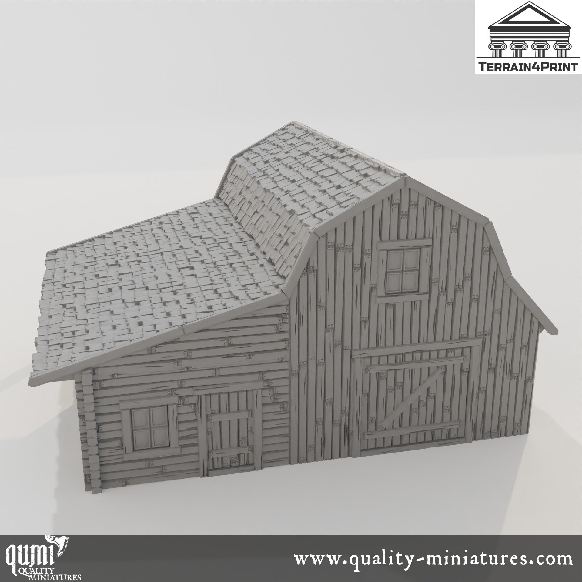 Big Barn Hrimstead - Resin Print - Tabletop RPG Terrain - Terrain4Print - Qumi Quality Miniatures - Qumi