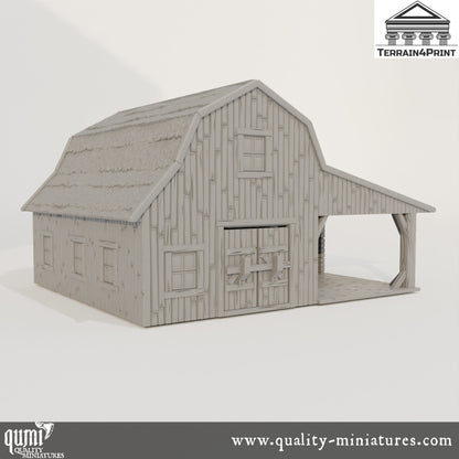 Big Barn Hrimstead - Resin Print - Tabletop RPG Terrain - Terrain4Print - Qumi Quality Miniatures - Qumi