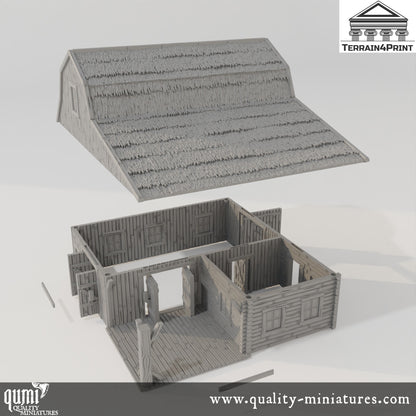 Big Barn Hrimstead - Resin Print - Tabletop RPG Terrain - Terrain4Print - Qumi Quality Miniatures - Qumi