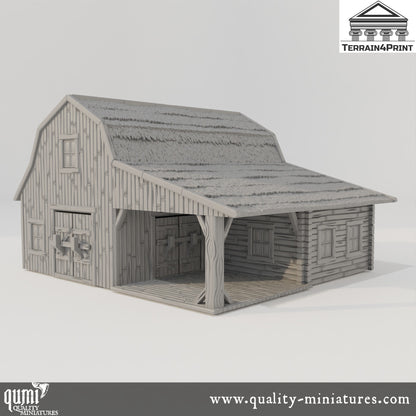 Big Barn Hrimstead - Resin Print - Tabletop RPG Terrain - Terrain4Print - Qumi Quality Miniatures - Qumi