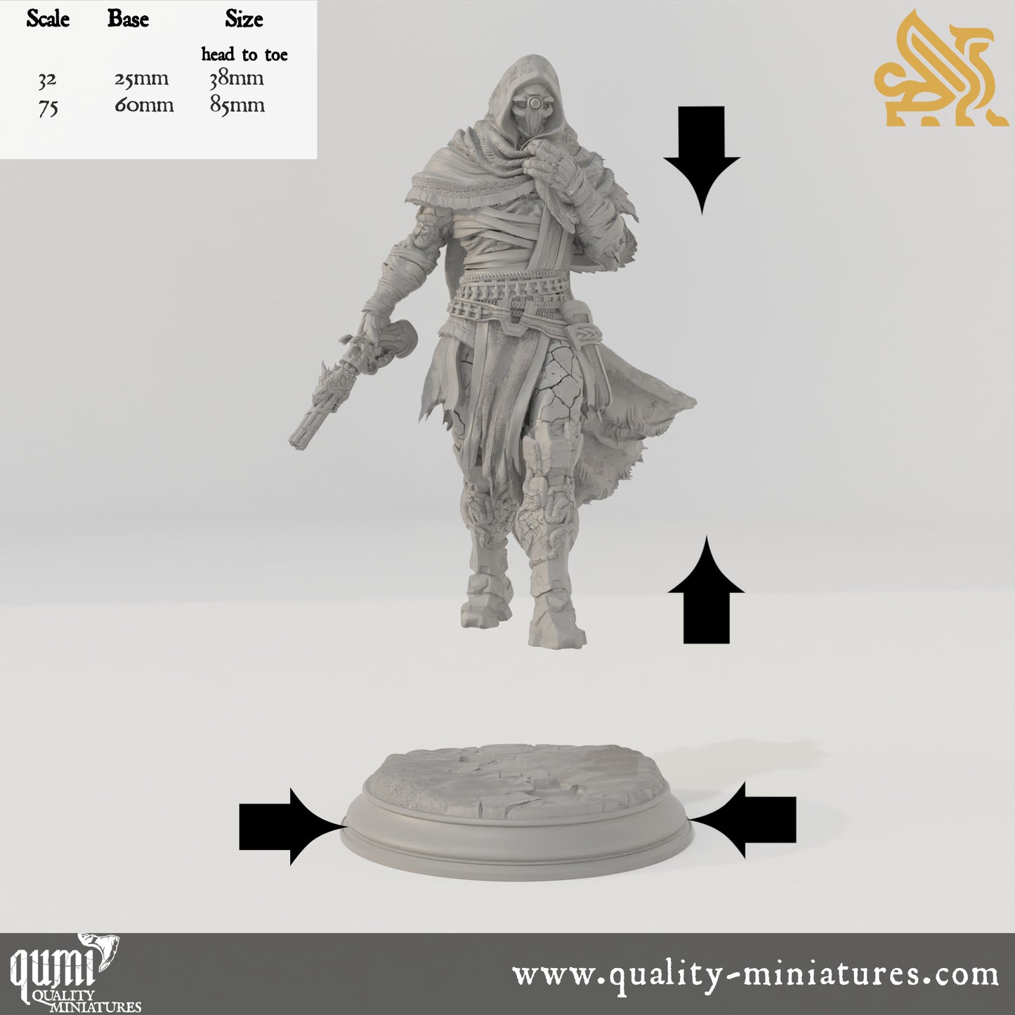 Big Iron - Soulforged Gunslinger - 32mm 75mm Tabletop RPG Mini - Qumi - DM Stash