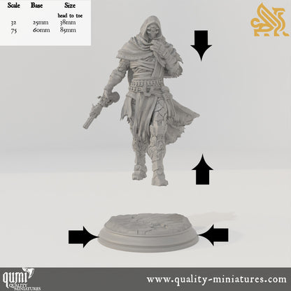 Big Iron - Soulforged Gunslinger - 32mm 75mm Tabletop RPG Mini - Qumi - DM Stash