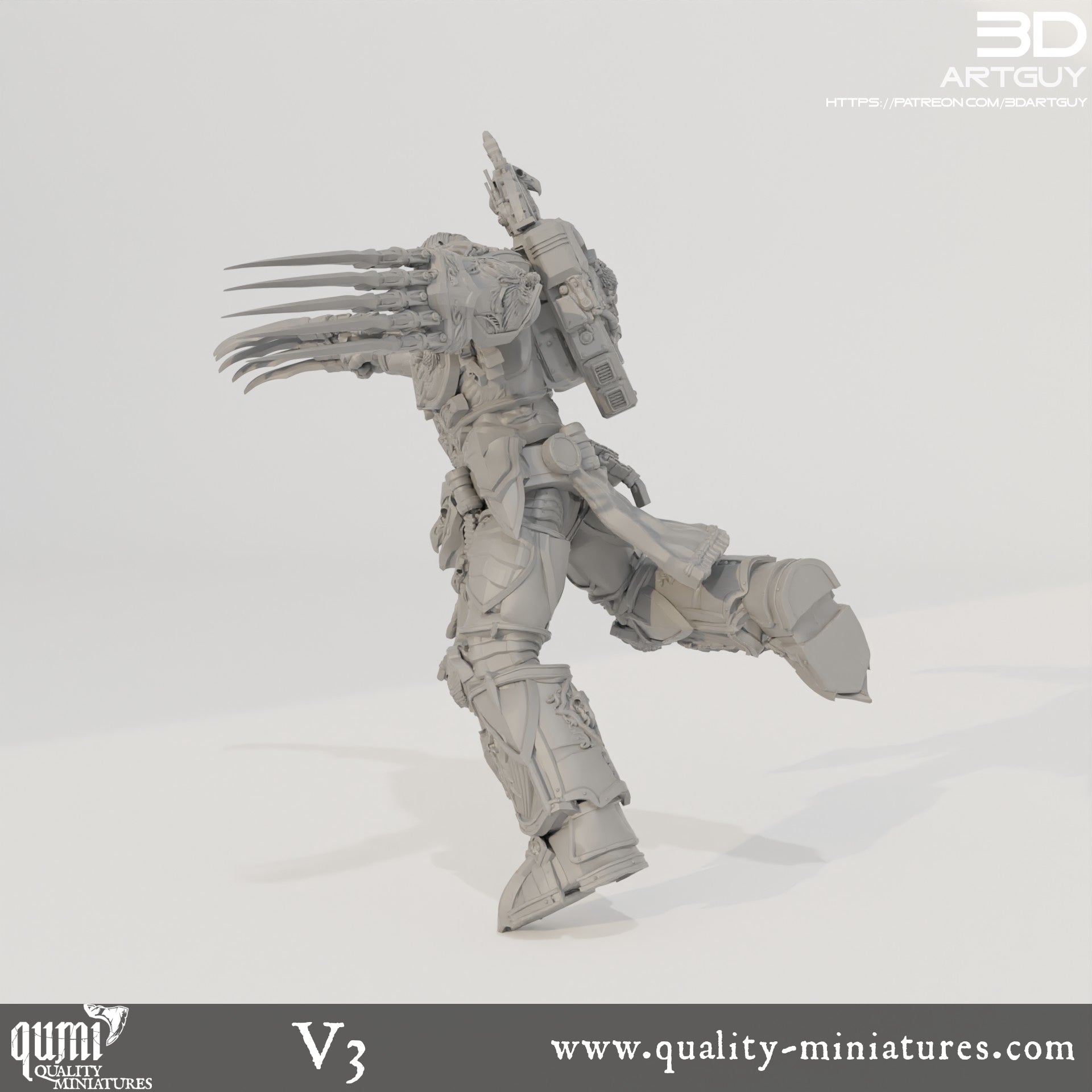 Bird Ninja - 32mm Tabletop RPG Mini - Qumi - 3D ArtGuy Quality Miniatures - Qumi