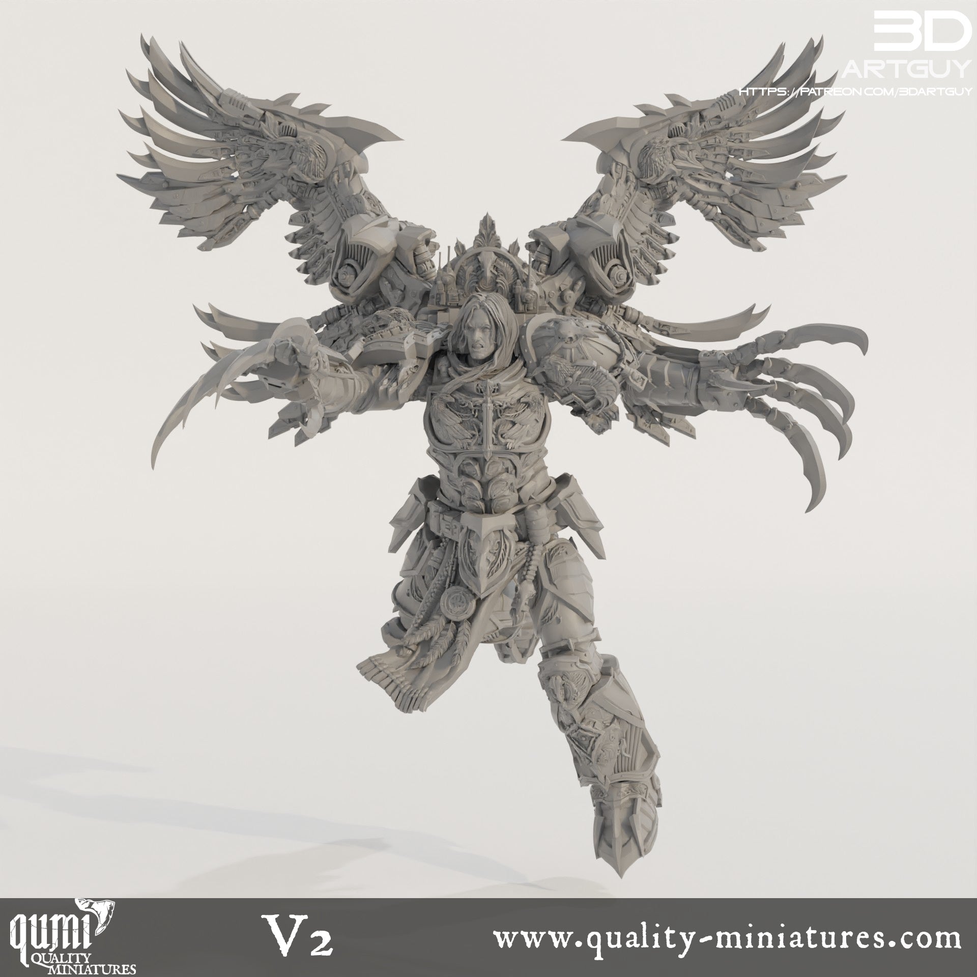 Bird Ninja - 32mm Tabletop RPG Mini - Qumi - 3D ArtGuy Quality Miniatures - Qumi