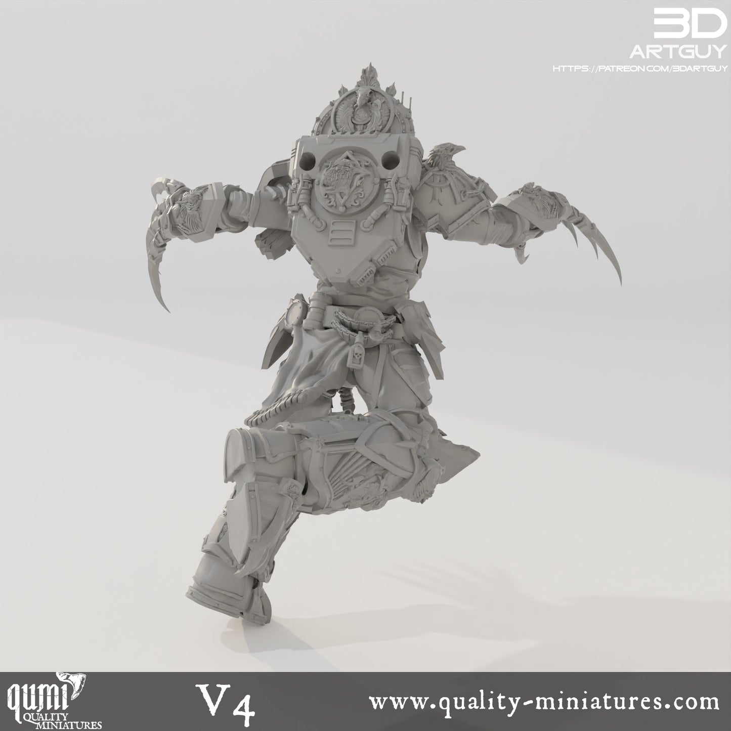 Bird Ninja - 32mm Tabletop RPG Mini - Qumi - 3D ArtGuy Quality Miniatures - Qumi