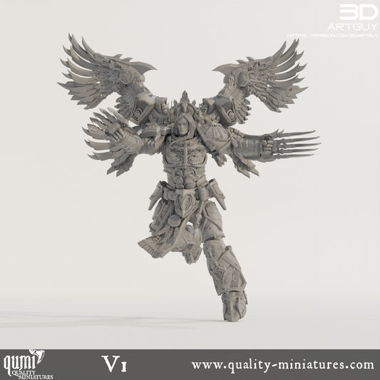 Bird Ninja - 32mm Tabletop RPG Mini - Qumi - 3D ArtGuy Quality Miniatures - Qumi