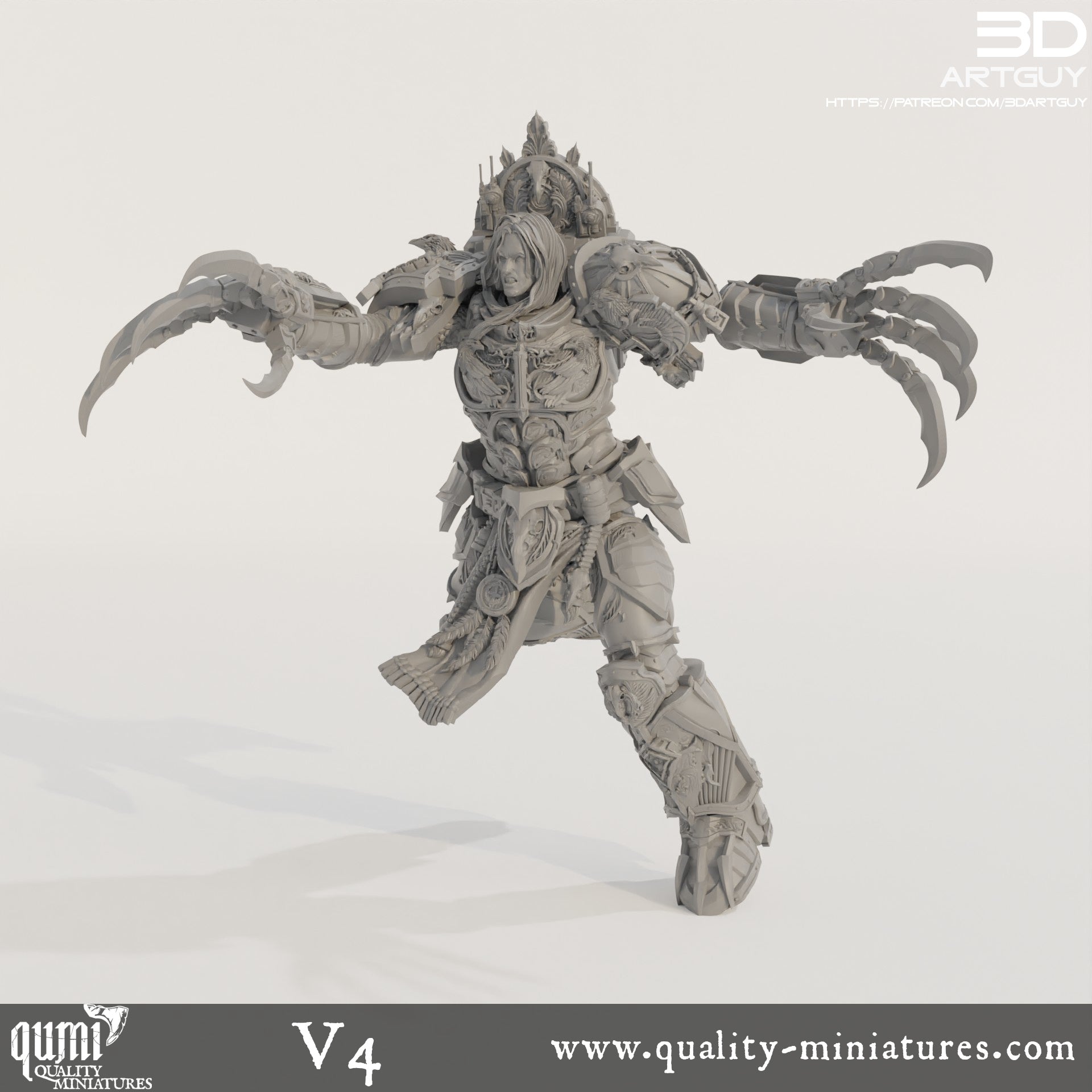 Bird Ninja - 32mm Tabletop RPG Mini - Qumi - 3D ArtGuy Quality Miniatures - Qumi