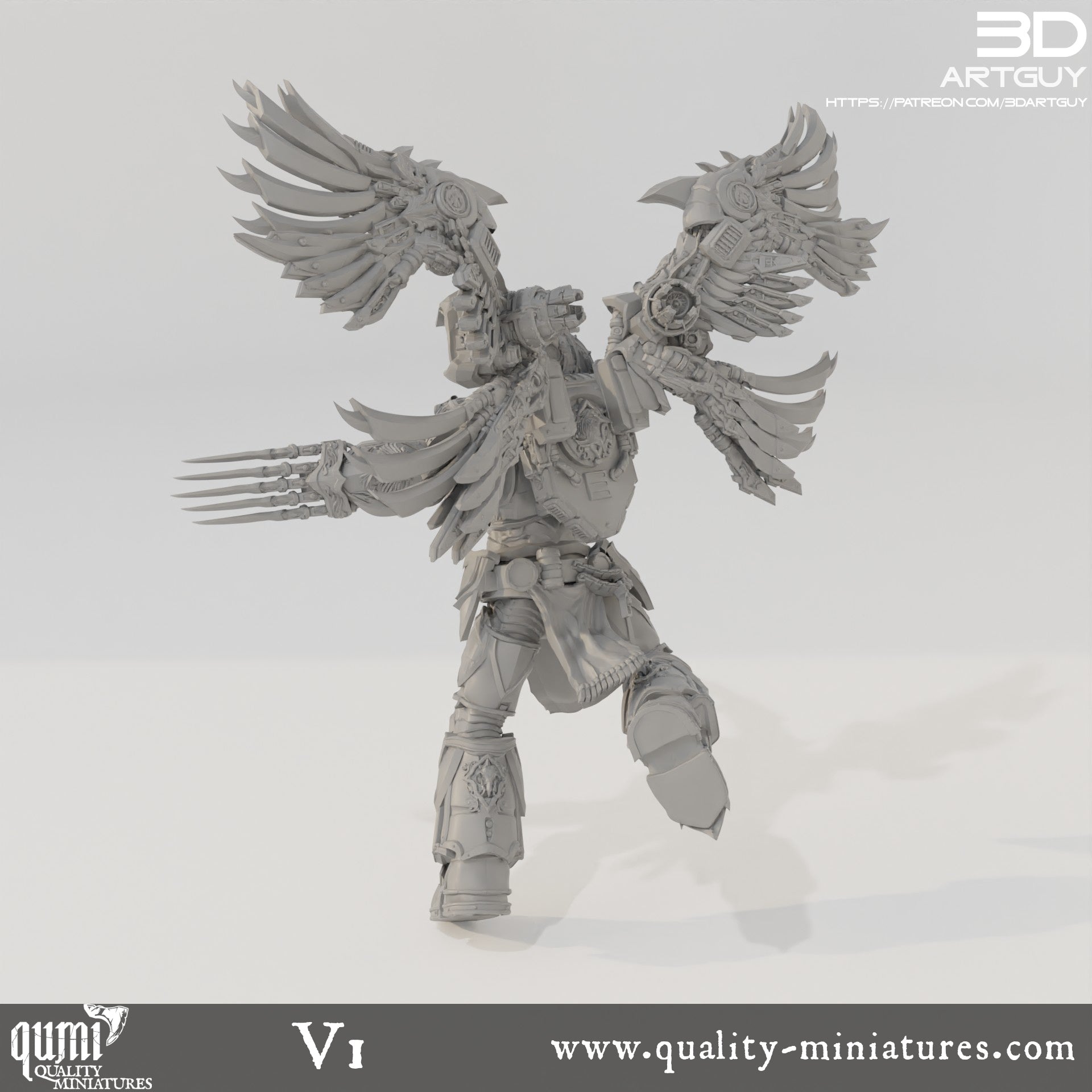 Bird Ninja - 32mm Tabletop RPG Mini - Qumi - 3D ArtGuy Quality Miniatures - Qumi