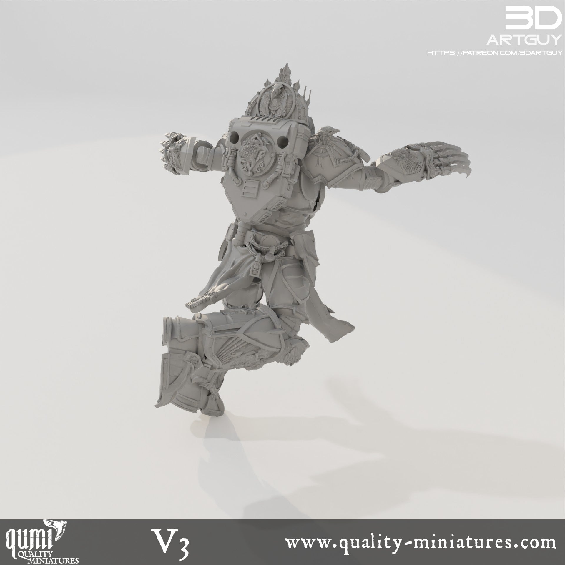 Bird Ninja - 32mm Tabletop RPG Mini - Qumi - 3D ArtGuy Quality Miniatures - Qumi