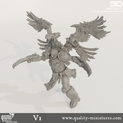 Bird Ninja - 32mm Tabletop RPG Mini - Qumi - 3D ArtGuy Quality Miniatures - Qumi