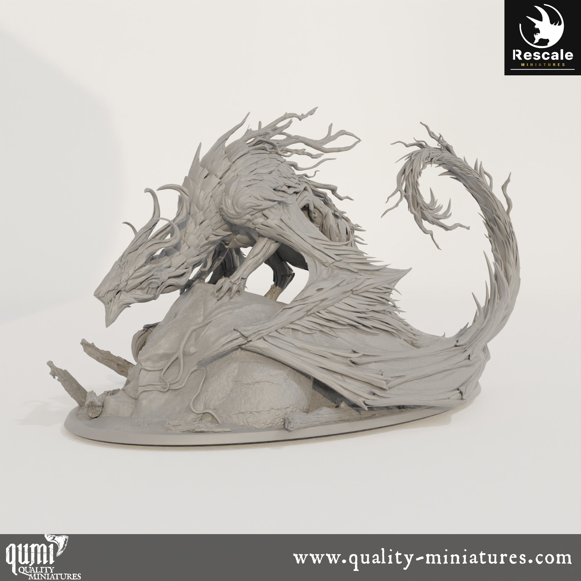 Briar Dragon - 32mm Tabletop RPG Mini - Qumi - Rescale Miniatures Quality Miniatures - Qumi