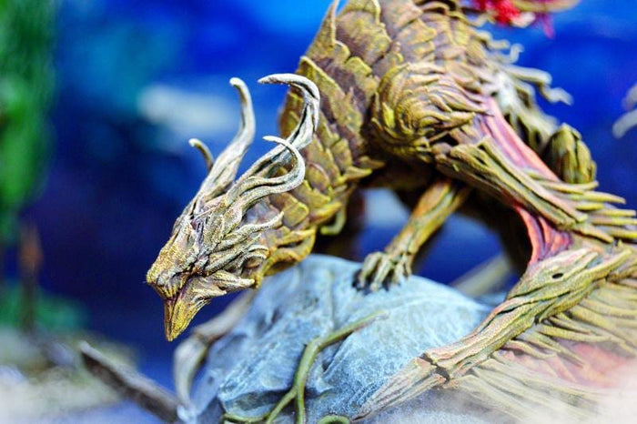 schön bemalt von  — Drachenfigur Briar Dragon 32mm Rescale Miniatures
