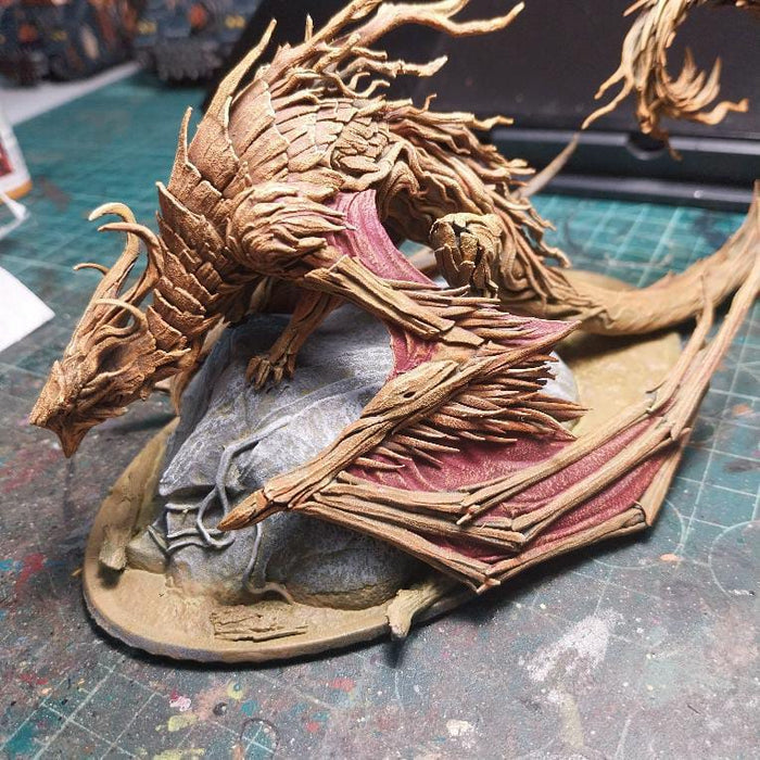 schön bemalt von  — Drachenfigur Briar Dragon 32mm Rescale Miniatures
