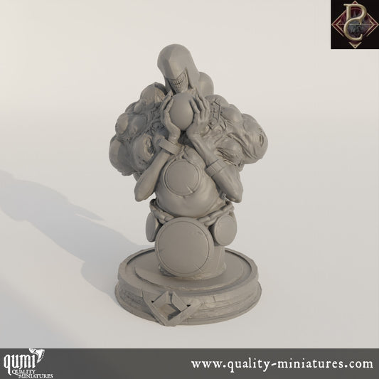 Büste von Drenial und Bermegoth - 75 mm 110 mm Tabletop-RPG Mini - Qumi - Parasite Collectibles