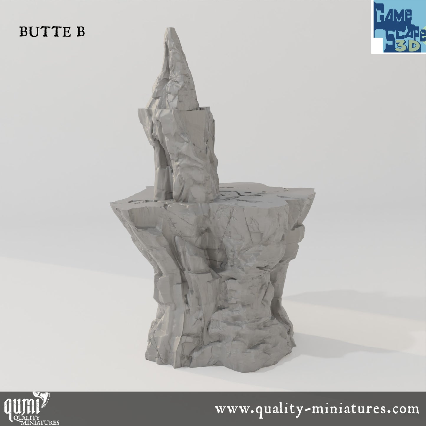 Buttes - Resin Print - Tabletop RPG Terrain - GameScape3D - Qumi Quality Miniatures - Qumi