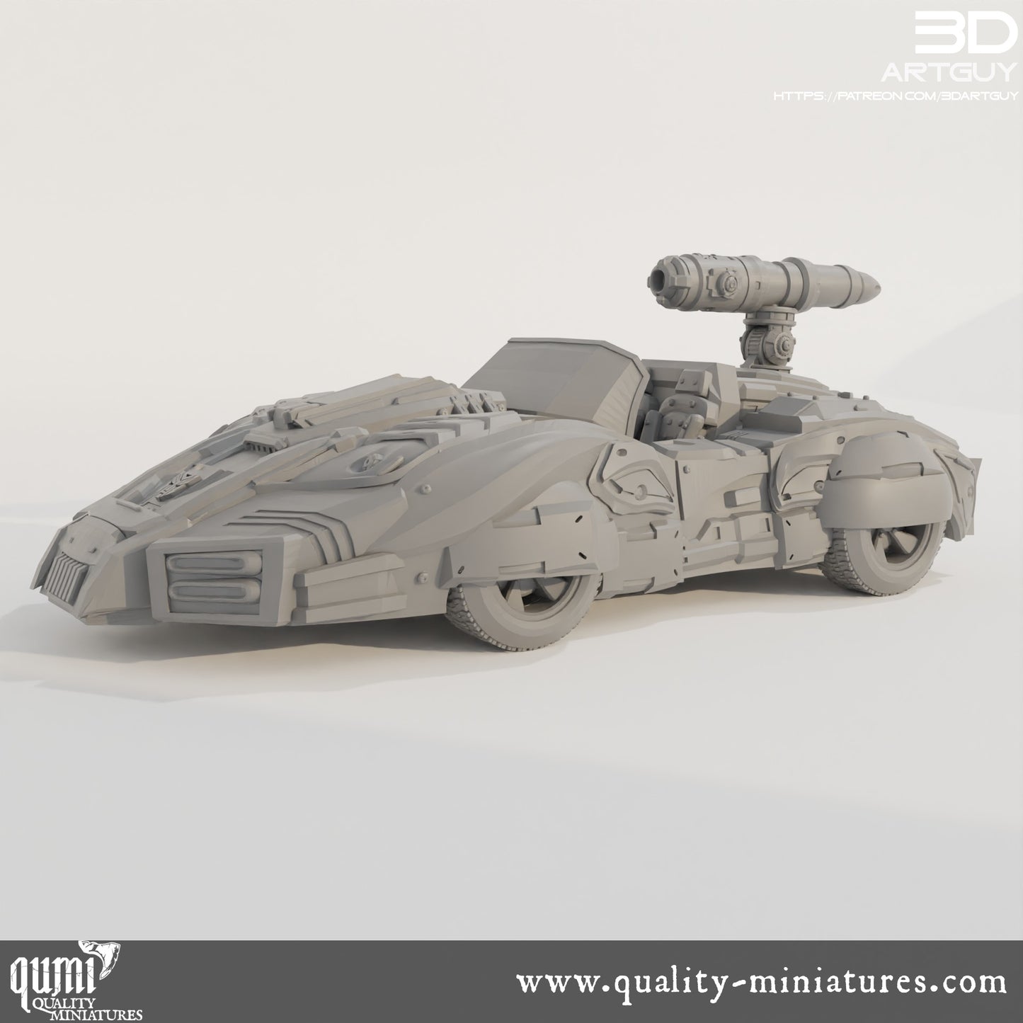 Car V1 - 32mm Tabletop RPG Miniature 3D Resin Printed Vehicle Quality Miniatures - Qumi