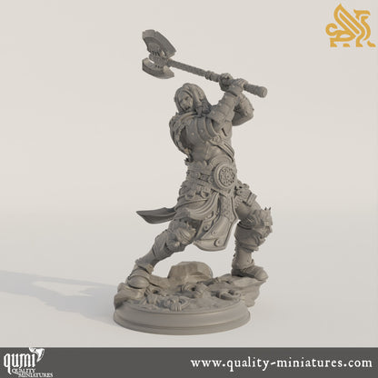 Charnuk - Colossal Knight - 32mm 75mm Tabletop RPG Mini - Qumi - DM Stash