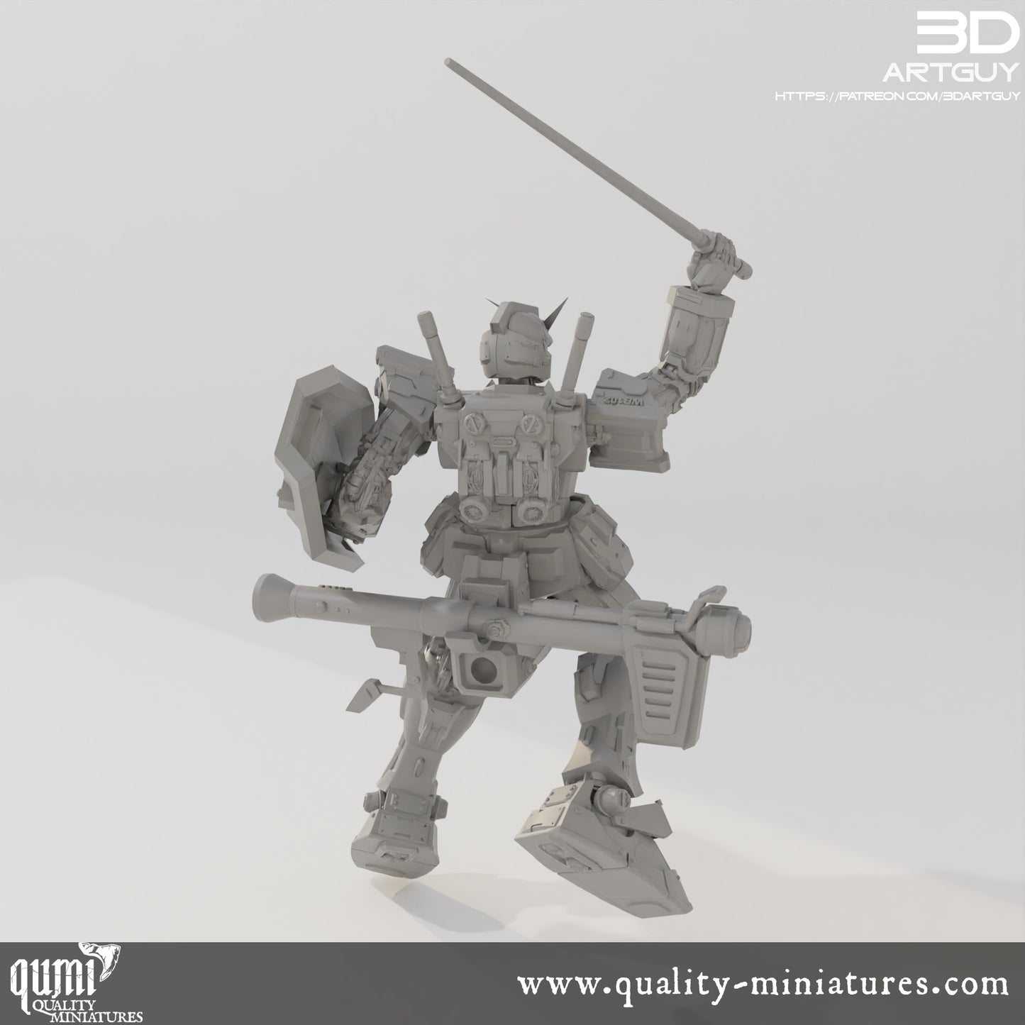 Classic Mech - 32mm Tabletop RPG Mini - Size L - Qumi Quality Miniatures - Qumi