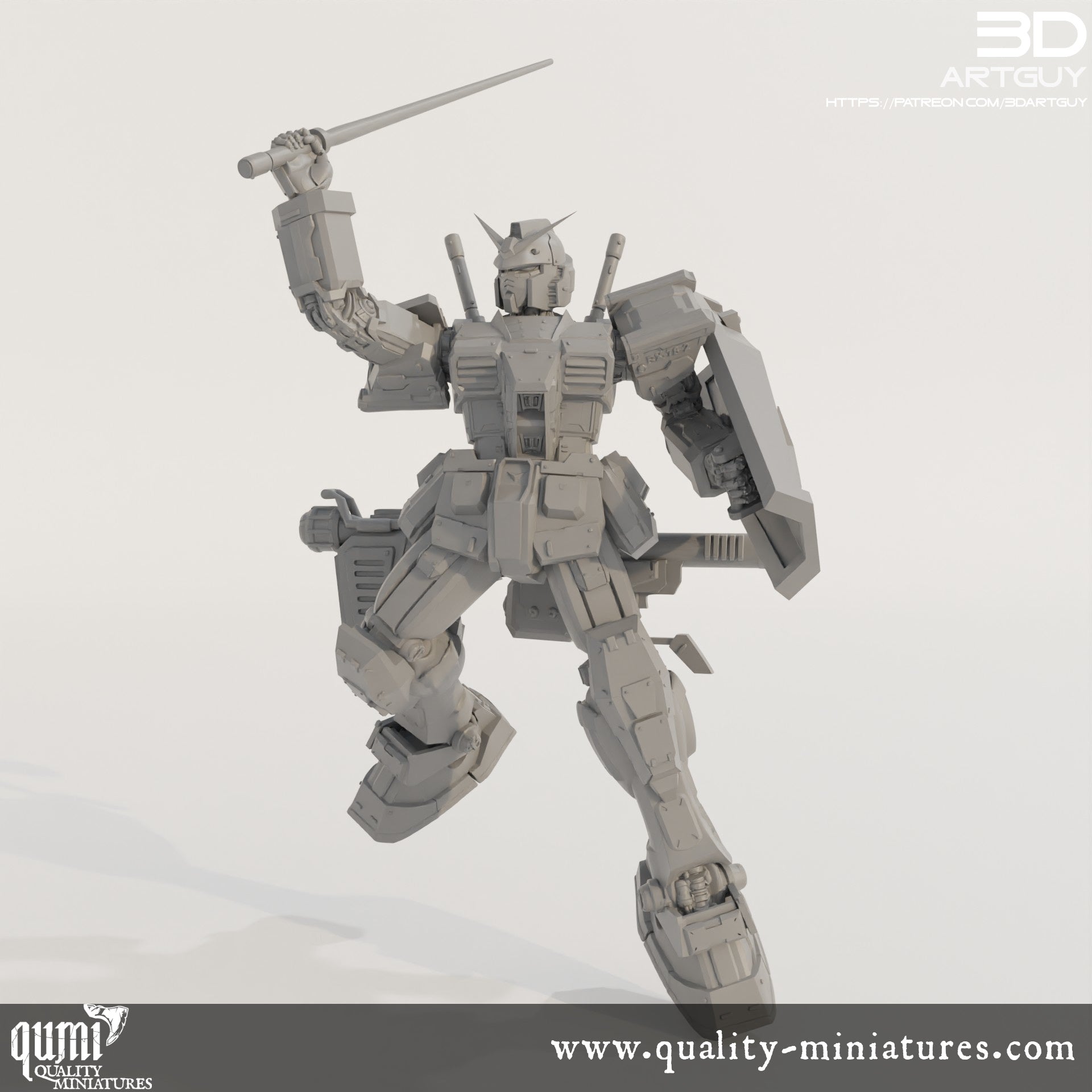 Classic Mech - 32mm Tabletop RPG Mini - Size L - Qumi Quality Miniatures - Qumi