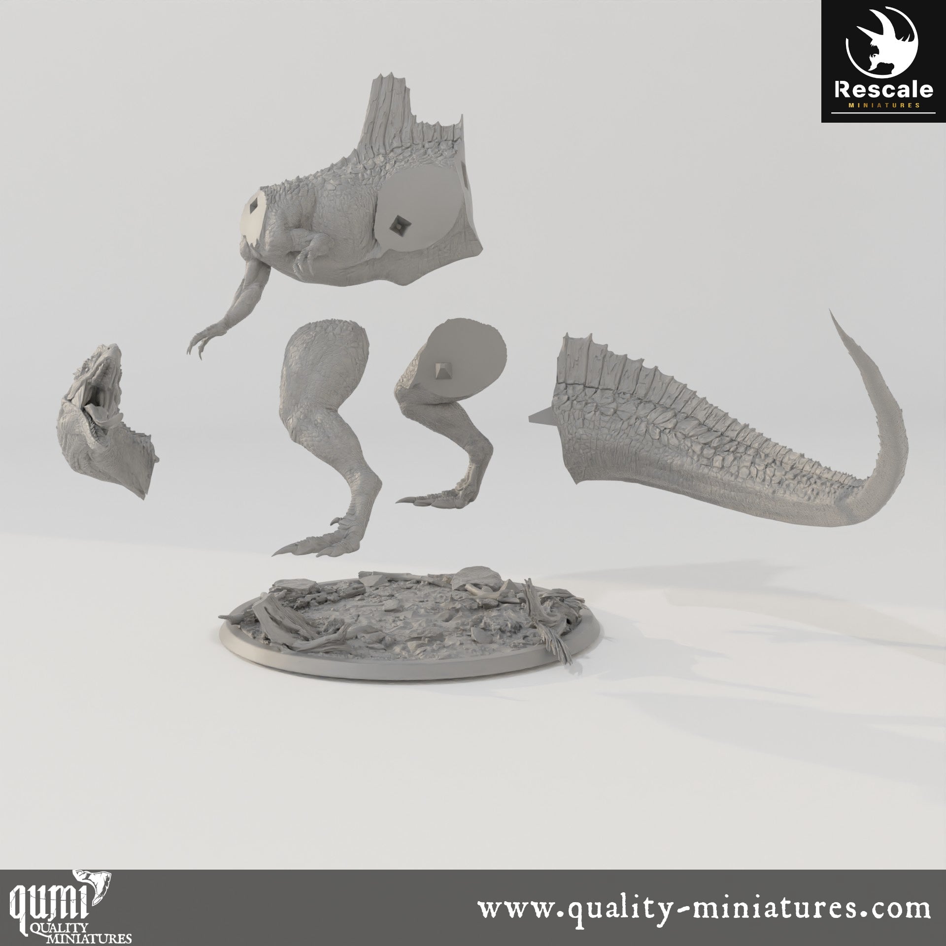 Concavenator - Dinotopia - 32mm Tabletop RPG Mini - Qumi - Rescale Miniatures Quality Miniatures - Qumi