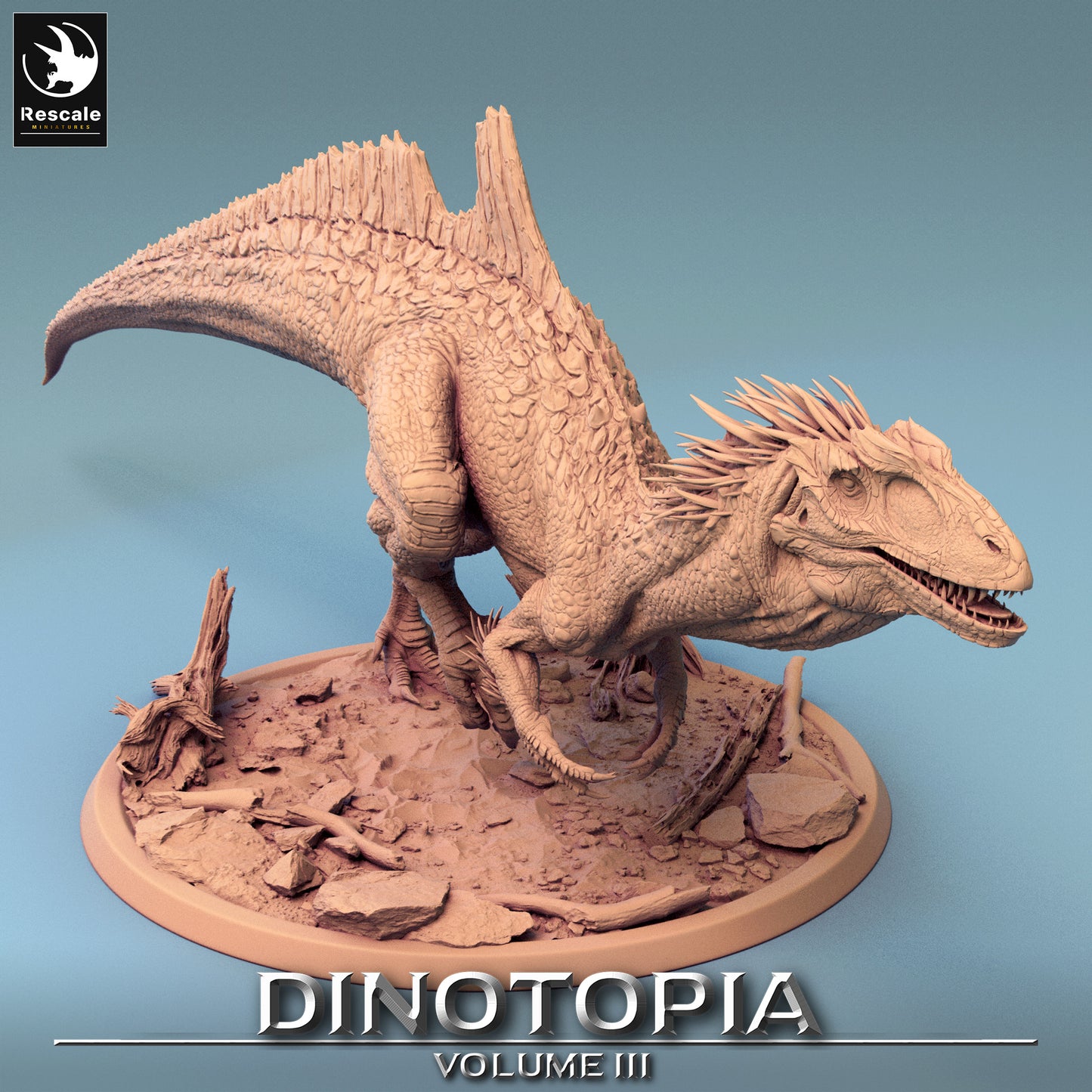 Concavenator - Dinotopia - 32mm Tabletop RPG Mini - Qumi - Rescale Miniatures Quality Miniatures - Qumi