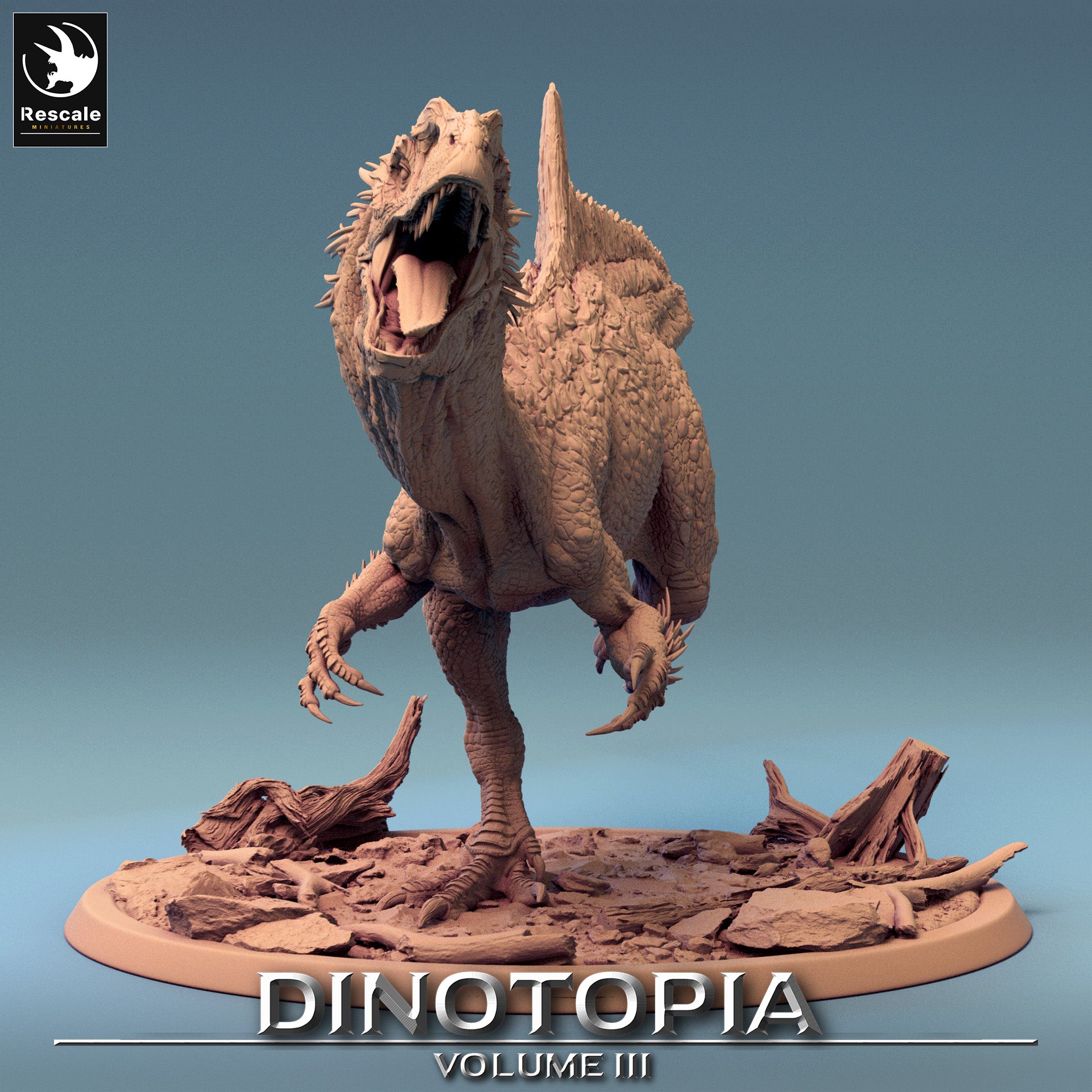 Concavenator - Dinotopia - 32mm Tabletop RPG Mini - Qumi - Rescale Miniatures Quality Miniatures - Qumi