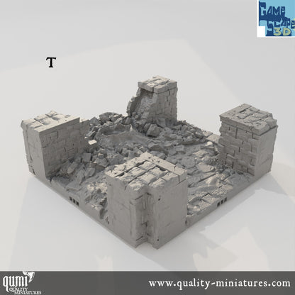 Crater Roads - Lost City - Resin Print - Tabletop RPG Terrain - GameScape3D - Qumi Quality Miniatures - Qumi