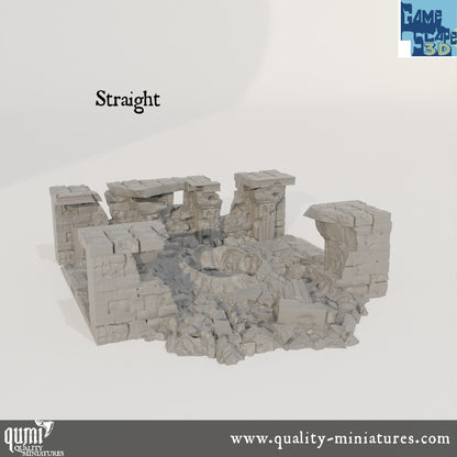 Crater Roads - Lost City - Resin Print - Tabletop RPG Terrain - GameScape3D - Qumi Quality Miniatures - Qumi