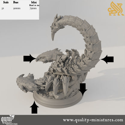 Kristalliner Skorpion – 32 mm Tabletop-RPG Mini – Qumi – DM Stash