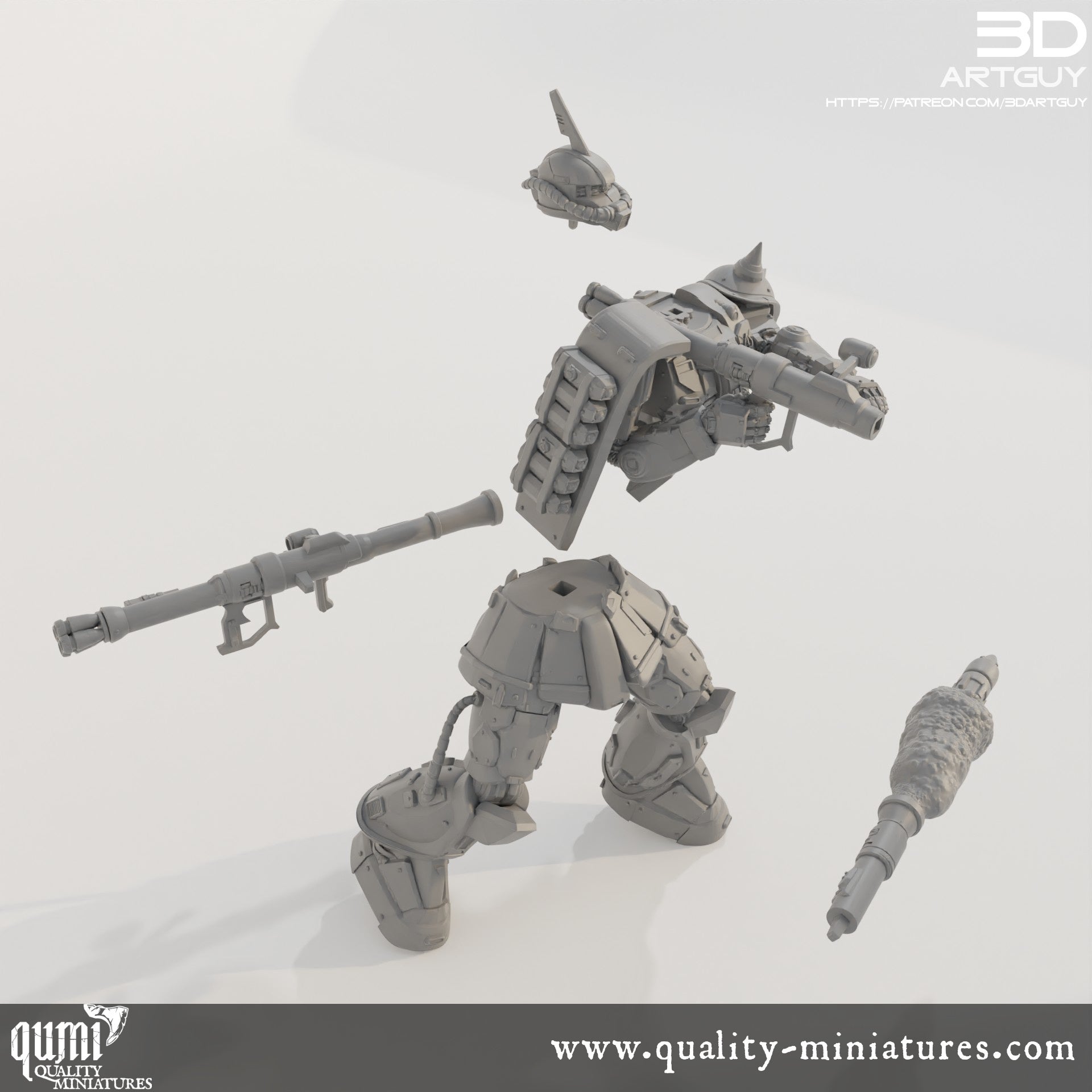 Cyclops Mech - 32mm Tabletop RPG Mini - Size L - Qumi Quality Miniatures - Qumi