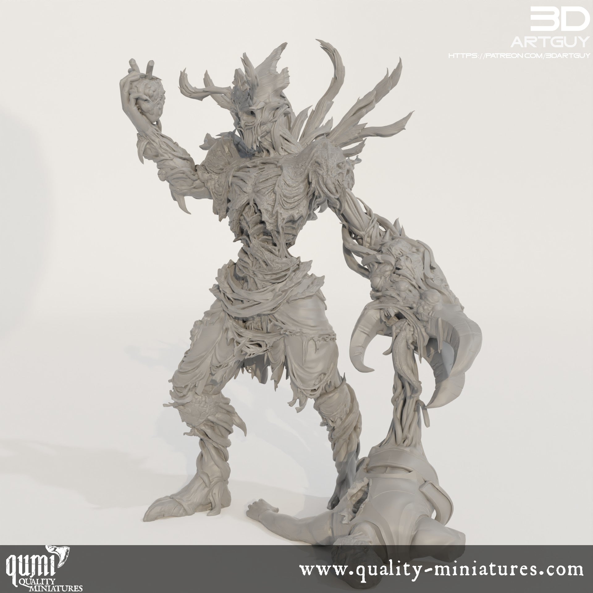 Demon King - 32mm Tabletop RPG Mini - Qumi Quality Miniatures - Qumi