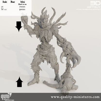 Demon King - 32mm Tabletop RPG Mini - Qumi Quality Miniatures - Qumi